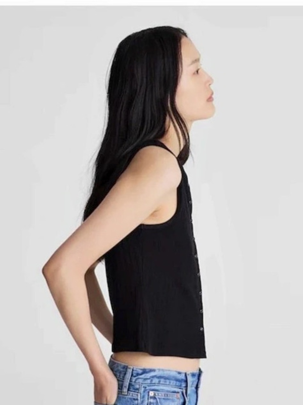 Madewell Ribbed Crewneck Shell Top - Picture 4 of 7